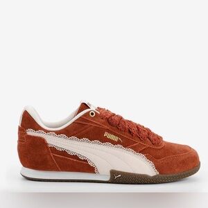 SOLD - Puma Women's Suede Sneakers - Belladonna Rust and Cream